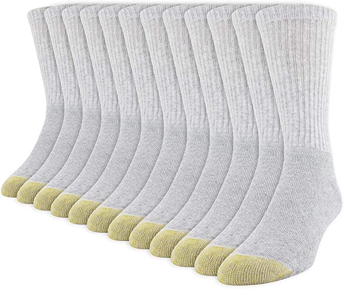 <strong>GOLDTOE Men's 656S Cotton Crew Athletic Socks</strong>