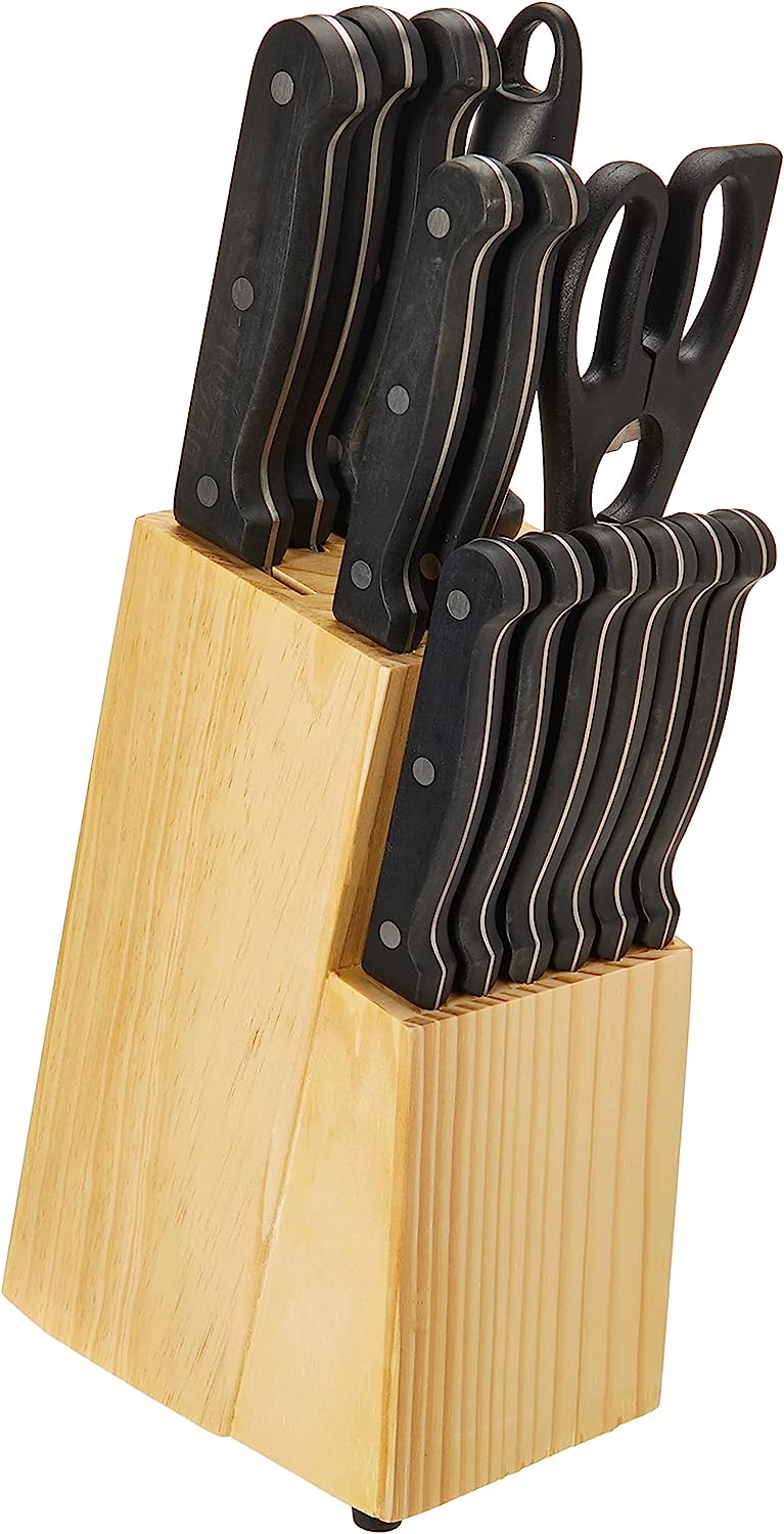 Amazon Basics 14-Piece Kitchen Knife Set