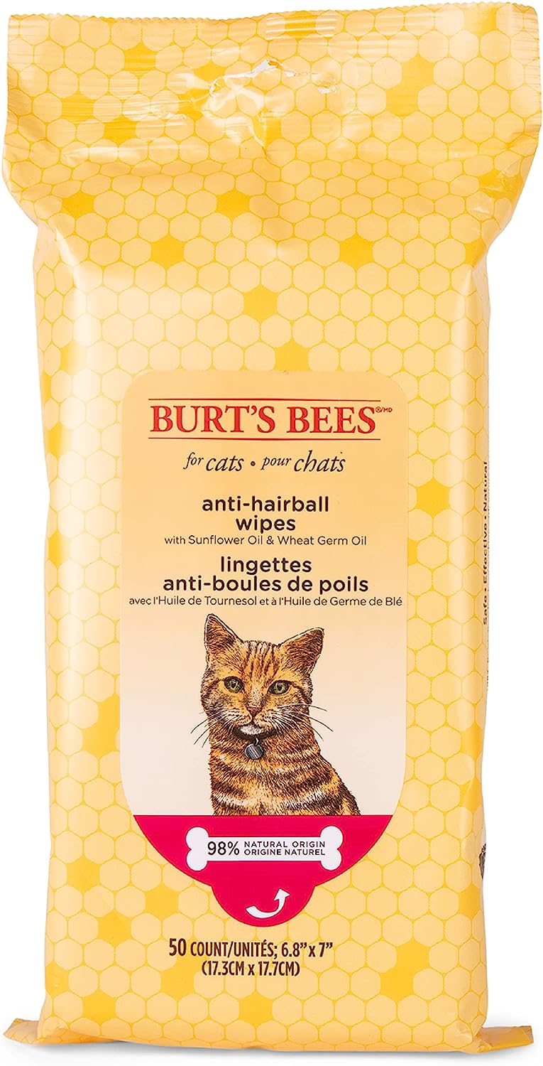 Burt's Bees for Pets Anti-Hairball Cat Wipes