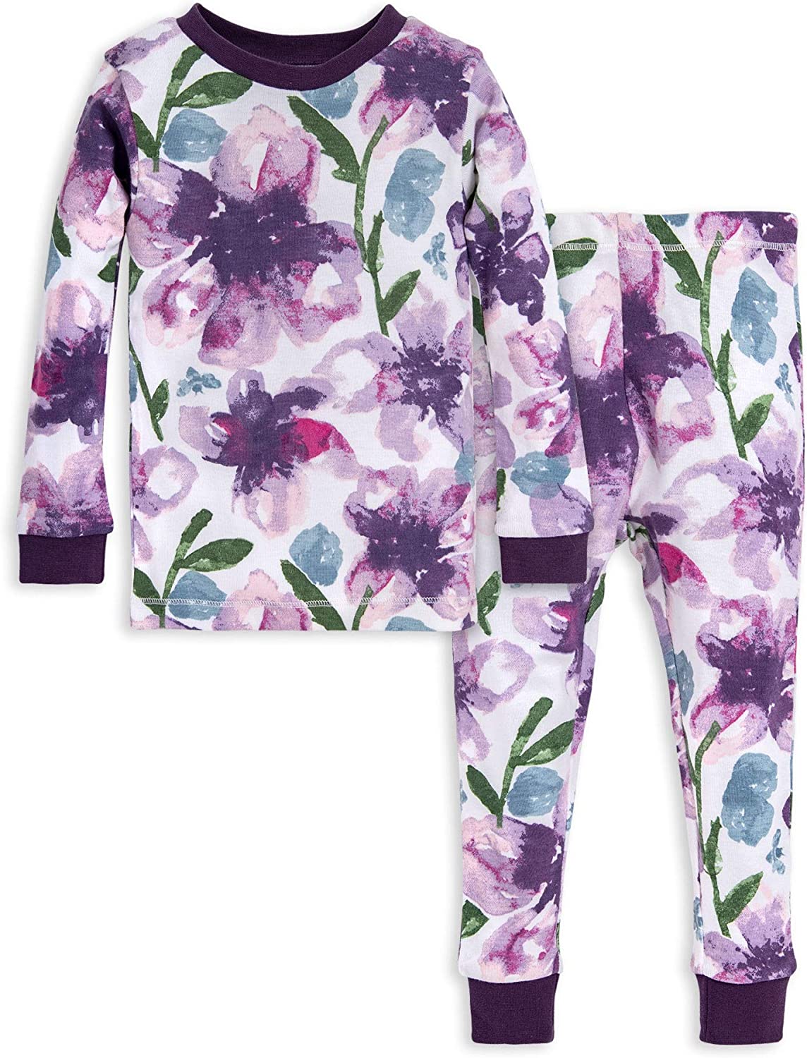 Burt's Bees Baby Baby Girls' Pajamas, Tee and Pant 2-Piece Pj Set