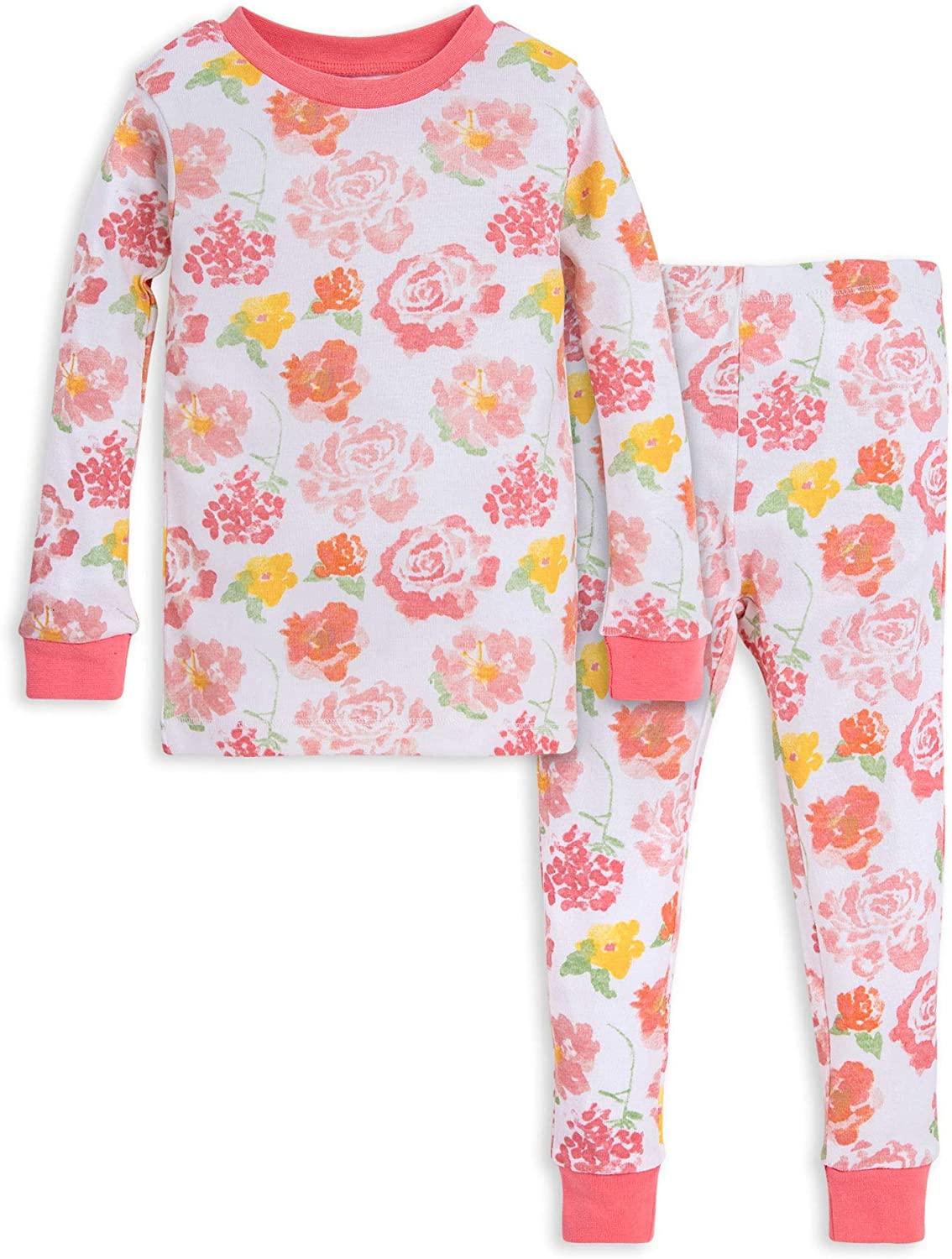 Burt's Bees Baby Baby Girls' Pajamas, Tee and Pant 2-Piece Pj Set