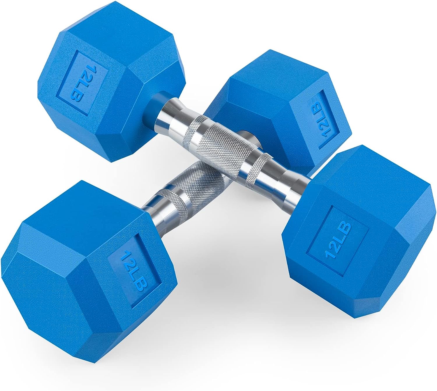 Portzon 8 Colors Options Compatible with Set of 2 Rubber Dumbbell Weight